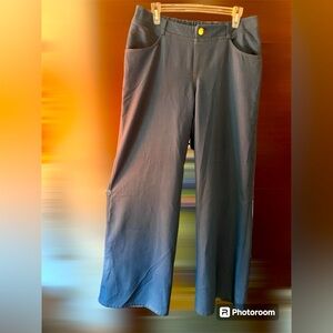 Vintage Iman flair stretchy wide leg blue pants. Size L-10-12